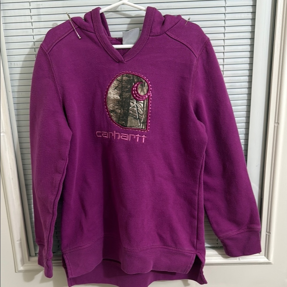 Girls Carhartt Purple Hoodie Size S (8)